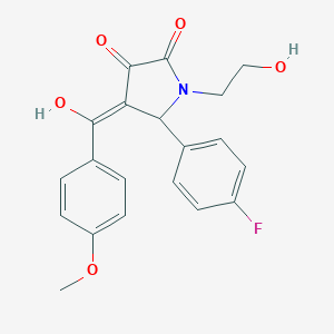 molecular formula C20H18FNO5 B247040 5-(4-fluorophenyl)-3-hydroxy-1-(2-hydroxyethyl)-4-(4-methoxybenzoyl)-1,5-dihydro-2H-pyrrol-2-one 