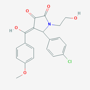 5-(4-chlorophenyl)-3-hydroxy-1-(2-hydroxyethyl)-4-(4-methoxybenzoyl)-1,5-dihydro-2H-pyrrol-2-one