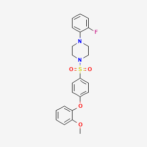 1-(2-FLUOROPHENYL)-4-[4-(2-METHOXYPHENOXY)BENZENESULFONYL]PIPERAZINE