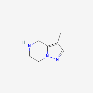molecular formula C7H11N3 B2470425 3-Methyl-4,5,6,7-tetrahydropyrazolo[1,5-a]pyrazine CAS No. 2091565-66-9
