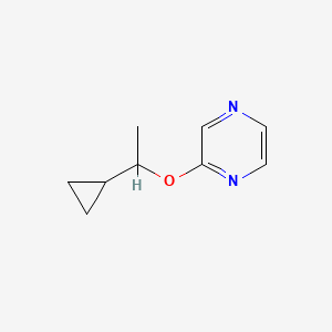 molecular formula C9H12N2O B2470426 2-(1-环丙基乙氧基)吡嗪 CAS No. 2202325-54-8