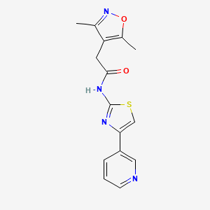 2-(3,5-dimethylisoxazol-4-yl)-N-(4-(pyridin-3-yl)thiazol-2-yl)acetamide