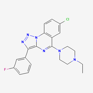 7-Chloro-5-(4-ethylpiperazin-1-yl)-3-(3-fluorophenyl)[1,2,3]triazolo[1,5-a]quinazoline