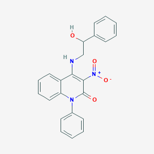 4-((2-hydroxy-2-phenylethyl)amino)-3-nitro-1-phenylquinolin-2(1H)-one