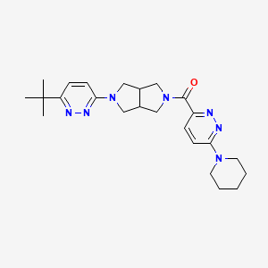 [2-(6-Tert-butylpyridazin-3-yl)-1,3,3a,4,6,6a-hexahydropyrrolo[3,4-c]pyrrol-5-yl]-(6-piperidin-1-ylpyridazin-3-yl)methanone