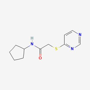 N-cyclopentyl-2-(pyrimidin-4-ylthio)acetamide