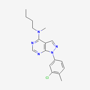 N-butyl-1-(3-chloro-4-methylphenyl)-N-methyl-1H-pyrazolo[3,4-d]pyrimidin-4-amine