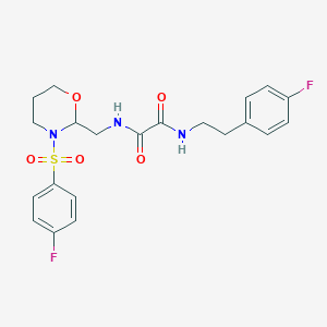 N1-(4-fluorophenethyl)-N2-((3-((4-fluorophenyl)sulfonyl)-1,3-oxazinan-2-yl)methyl)oxalamide