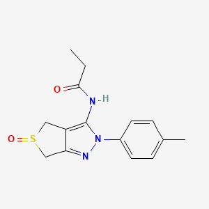 N-(5-oxido-2-(p-tolyl)-4,6-dihydro-2H-thieno[3,4-c]pyrazol-3-yl)propionamide