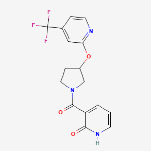3-(3-((4-(trifluoromethyl)pyridin-2-yl)oxy)pyrrolidine-1-carbonyl)pyridin-2(1H)-one