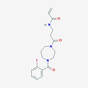 N-[3-[4-(2-Fluorobenzoyl)-1,4-diazepan-1-yl]-3-oxopropyl]prop-2-enamide