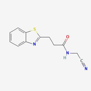 molecular formula C12H11N3OS B2470469 3-(1,3-benzothiazol-2-yl)-N-(cyanomethyl)propanamide CAS No. 1311896-37-3