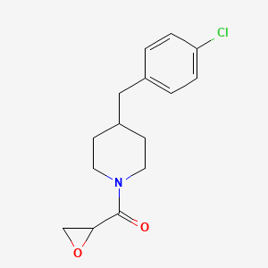 [4-[(4-Chlorophenyl)methyl]piperidin-1-yl]-(oxiran-2-yl)methanone
