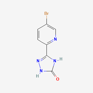 molecular formula C7H5BrN4O B2470478 3-(5-Bromopyridin-2-yl)-1,4-dihydro-1,2,4-triazol-5-one CAS No. 1566681-34-2