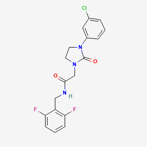 molecular formula C18H16ClF2N3O2 B2470480 2-(3-(3-chlorophenyl)-2-oxoimidazolidin-1-yl)-N-(2,6-difluorobenzyl)acetamide CAS No. 1251633-54-1