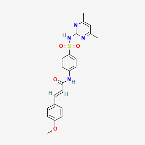 molecular formula C22H22N4O4S B2470495 (E)-N-(4-(N-(4,6-dimethylpyrimidin-2-yl)sulfamoyl)phenyl)-3-(4-methoxyphenyl)acrylamide CAS No. 496032-86-1