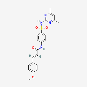 molecular formula C22H22N4O4S B2470495 (2E)-N-{4-[(4,6-dimetilpirimidin-2-il)sulfamoil]fenil}-3-(4-metoxifenil)prop-2-enamida CAS No. 496032-86-1