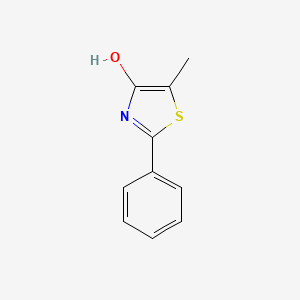 molecular formula C10H9NOS B2470497 5-Methyl-2-phenyl-thiazol-4-ol CAS No. 70547-26-1