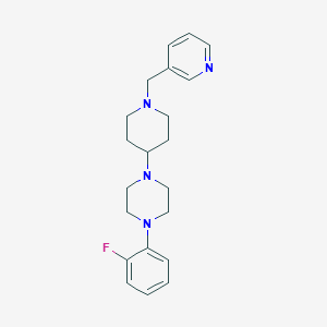 molecular formula C21H27FN4 B247050 1-(2-Fluorophenyl)-4-[1-(pyridin-3-ylmethyl)piperidin-4-yl]piperazine 