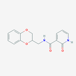 molecular formula C15H14N2O4 B2470505 N-[(2,3-dihydro-1,4-benzodioxin-2-yl)methyl]-2-hydroxypyridine-3-carboxamide CAS No. 1031125-22-0