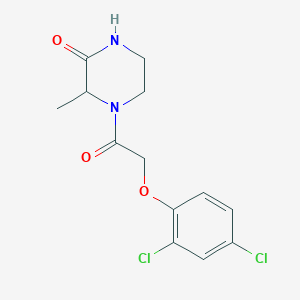 molecular formula C13H14Cl2N2O3 B2470517 4-(2-(2,4-Dichlorophenoxy)acetyl)-3-methylpiperazin-2-one CAS No. 1103664-01-2