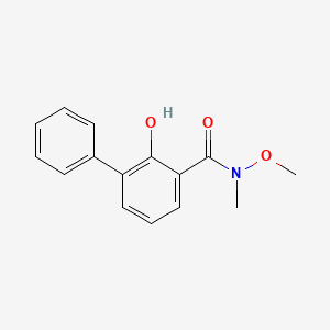 molecular formula C15H15NO3 B2470521 2-Hydroxy-N-methoxy-N-methyl-[1,1'-biphenyl]-3-carboxamide CAS No. 277313-08-3
