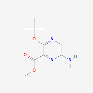 molecular formula C10H15N3O3 B2470527 Methyl 6-amino-3-(tert-butoxy)pyrazine-2-carboxylate CAS No. 2126160-68-5