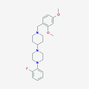 molecular formula C24H32FN3O2 B247053 1-[1-(2,4-Dimethoxybenzyl)-4-piperidinyl]-4-(2-fluorophenyl)piperazine 