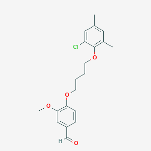 molecular formula C20H23ClO4 B2470532 4-[4-(2-Chloro-4,6-dimethylphenoxy)butoxy]-3-methoxybenzaldehyde CAS No. 864713-31-5