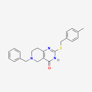 molecular formula C22H23N3OS B2470536 5-{2-[(4-甲基哌啶-1-基)羰基]苯基}-1,3-恶唑-4-羧酸乙酯 CAS No. 1113122-78-3