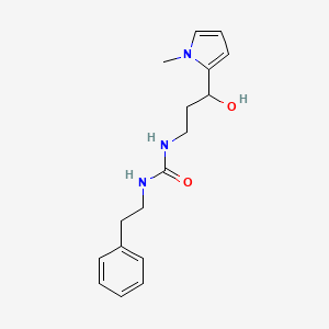 molecular formula C17H23N3O2 B2470539 1-(3-羟基-3-(1-甲基-1H-吡咯-2-基)丙基)-3-苯乙基脲 CAS No. 1795086-98-4