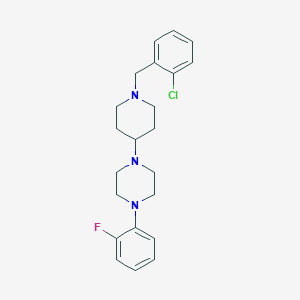 molecular formula C22H27ClFN3 B247054 1-[1-(2-Chlorobenzyl)-4-piperidinyl]-4-(2-fluorophenyl)piperazine 