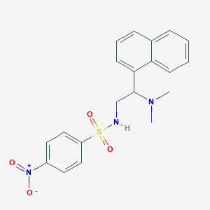 molecular formula C20H21N3O4S B2470542 N-(2-(dimethylamino)-2-(naphthalen-1-yl)ethyl)-4-nitrobenzenesulfonamide CAS No. 941917-48-2