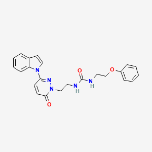 1-(2-(3-(1H-indol-1-yl)-6-oxopyridazin-1(6H)-yl)ethyl)-3-(2-phenoxyethyl)urea