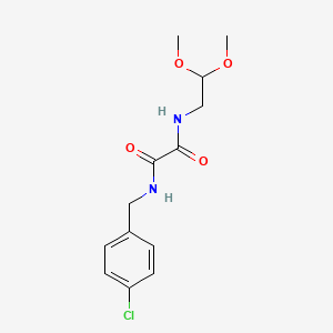 molecular formula C13H17ClN2O4 B2470546 N-[(4-Chlorophenyl)methyl]-N'-(2,2-dimethoxyethyl)oxamide CAS No. 920347-57-5