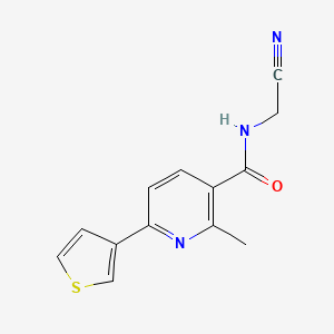 molecular formula C13H11N3OS B2470548 N-(cyanomethyl)-2-methyl-6-(thiophen-3-yl)pyridine-3-carboxamide CAS No. 1311611-77-4