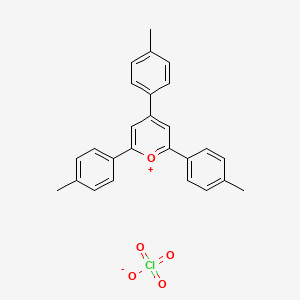 molecular formula C26H23ClO5 B2470549 2,4,6-Tris(4-methylphenyl)pyrylium perchlorate CAS No. 25584-18-3