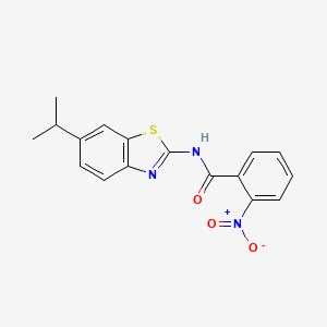 molecular formula C17H15N3O3S B2470554 N-(6-异丙基苯并[d]噻唑-2-基)-2-硝基苯甲酰胺 CAS No. 892848-55-4