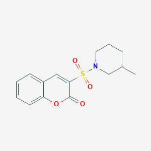 molecular formula C15H17NO4S B2470558 3-((3-甲基哌啶-1-基)磺酰基)-2H-色满-2-酮 CAS No. 950280-59-8