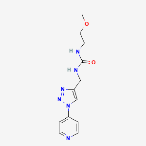 molecular formula C12H16N6O2 B2470559 1-(2-metoxietil)-3-((1-(piridin-4-il)-1H-1,2,3-triazol-4-il)metil)urea CAS No. 2034304-12-4