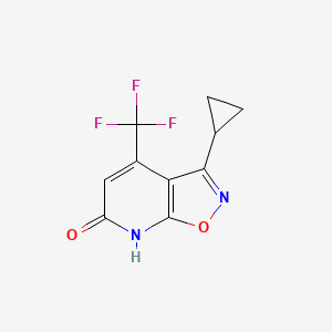 molecular formula C10H7F3N2O2 B2470561 3-环丙基-4-(三氟甲基)异恶唑并[5,4-b]吡啶-6(7H)-酮 CAS No. 1018047-82-9