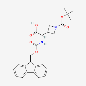 molecular formula C25H28N2O6 B2470563 2-(1-叔丁氧羰基氮杂环丁烷-3-基)-2-(9H-芴-9-基甲氧羰基氨基)乙酸 CAS No. 2305253-84-1