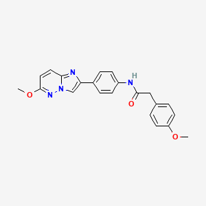 molecular formula C22H20N4O3 B2470568 N-(4-(6-methoxyimidazo[1,2-b]pyridazin-2-yl)phenyl)-2-(4-methoxyphenyl)acetamide CAS No. 955539-05-6