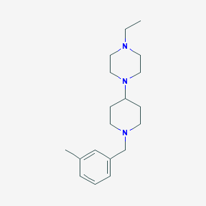 molecular formula C19H31N3 B247057 1-Ethyl-4-[1-(3-methylbenzyl)-4-piperidinyl]piperazine 
