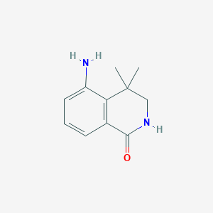molecular formula C11H14N2O B2470574 5-Amino-4,4-dimethyl-3,4-dihydroisoquinolin-1(2H)-one CAS No. 2168632-35-5