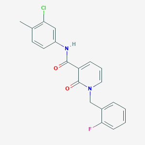 molecular formula C20H16ClFN2O2 B2470579 N-(3-chloro-4-methylphenyl)-1-(2-fluorobenzyl)-2-oxo-1,2-dihydropyridine-3-carboxamide CAS No. 946378-86-5
