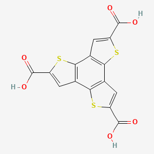 molecular formula C15H6O6S3 B2470588 Benzo[1,2-b:3,4-b':5,6-b'']trithiophene-2,5,8-tricarboxylic acid CAS No. 1174223-25-6