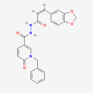 (Z)-N'-(3-(benzo[d][1,3]dioxol-5-yl)acryloyl)-1-benzyl-6-oxo-1,6-dihydropyridine-3-carbohydrazide