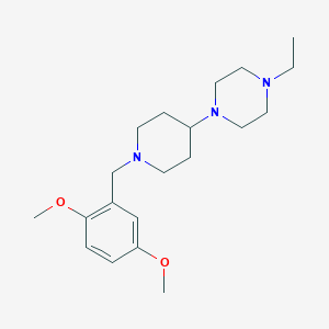 molecular formula C20H33N3O2 B247060 1-[1-(2,5-Dimethoxybenzyl)-4-piperidinyl]-4-ethylpiperazine 