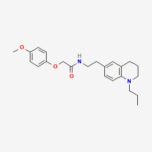 molecular formula C23H30N2O3 B2470602 2-(4-methoxyphenoxy)-N-(2-(1-propyl-1,2,3,4-tetrahydroquinolin-6-yl)ethyl)acetamide CAS No. 955592-70-8